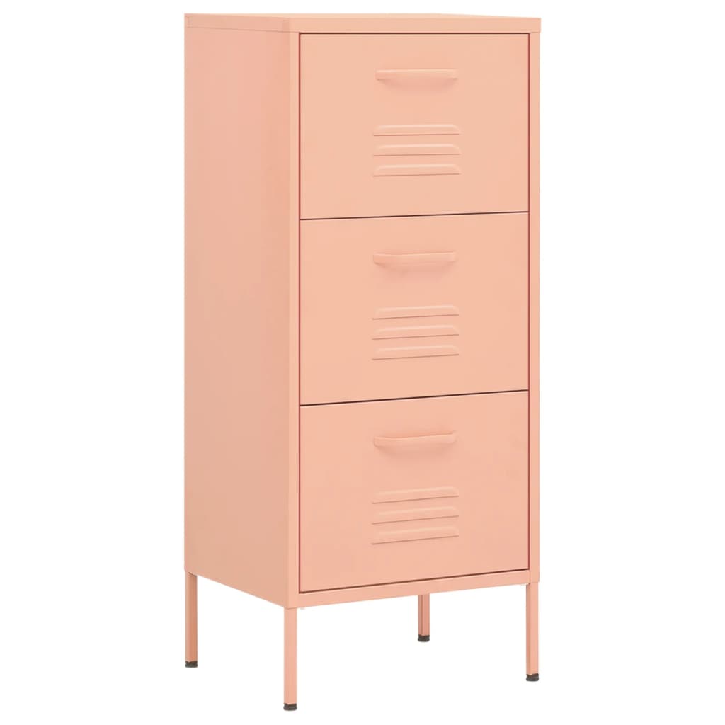 Varastokaappi pinkki 42,5x35x101,5 cm teräs - Sisustajankoti.fi