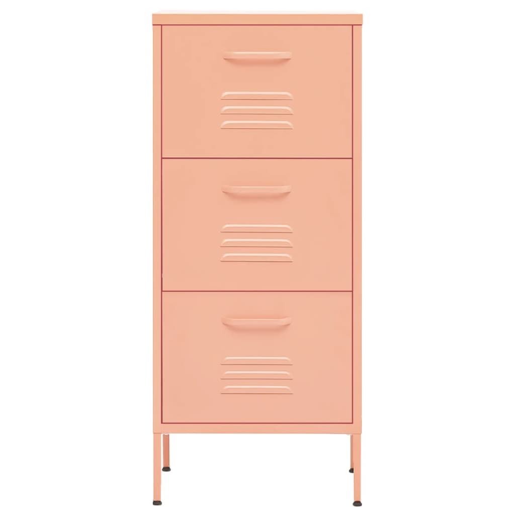 Varastokaappi pinkki 42,5x35x101,5 cm teräs - Sisustajankoti.fi