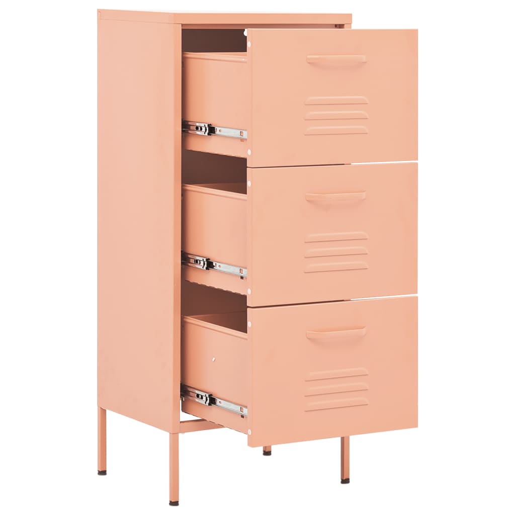 Varastokaappi pinkki 42,5x35x101,5 cm teräs - Sisustajankoti.fi