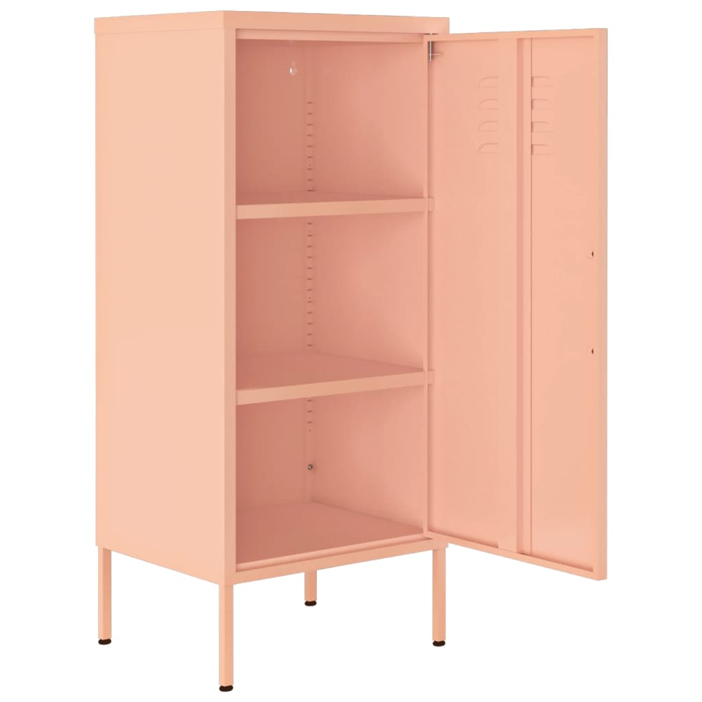 Varastokaappi pinkki 42,5x35x101,5 cm teräs - Sisustajankoti.fi
