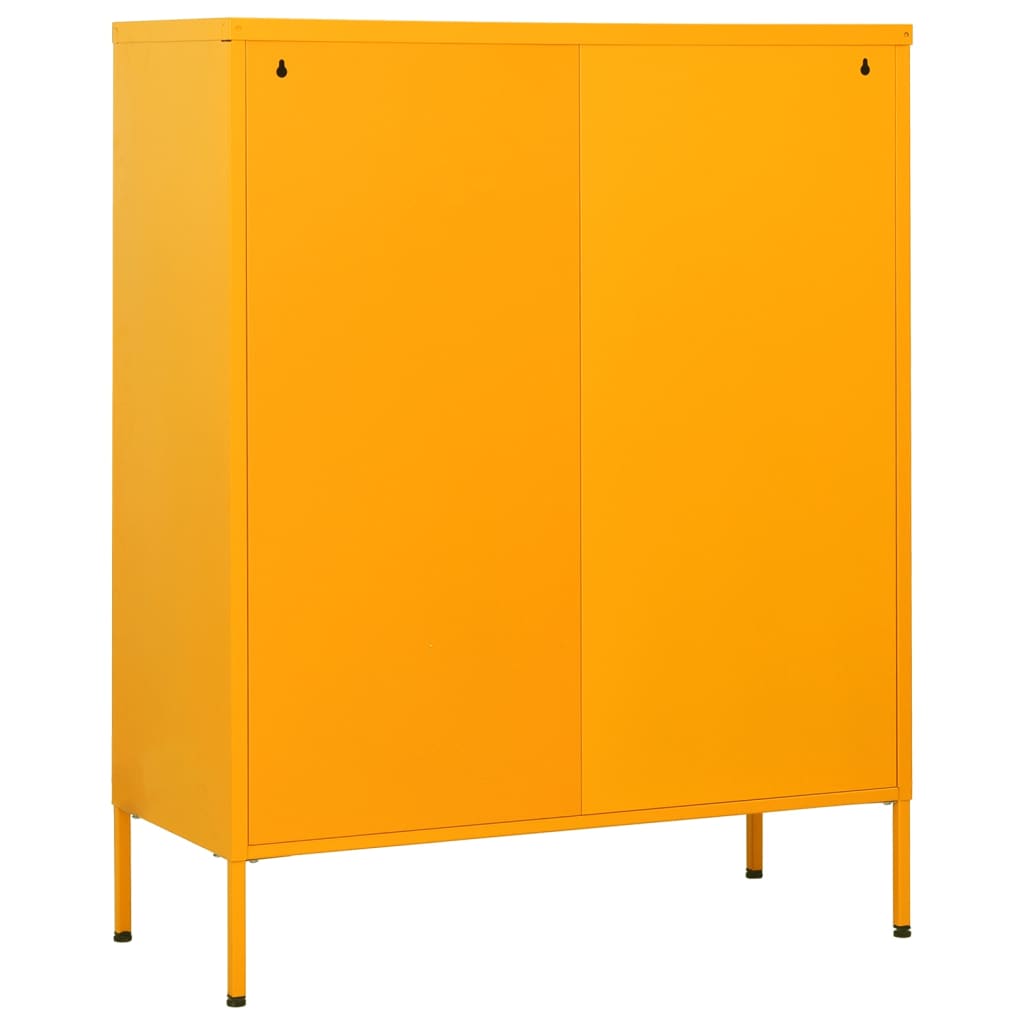 Lipasto sinapinkeltainen 80x35x101,5 cm teräs - Sisustajankoti.fi