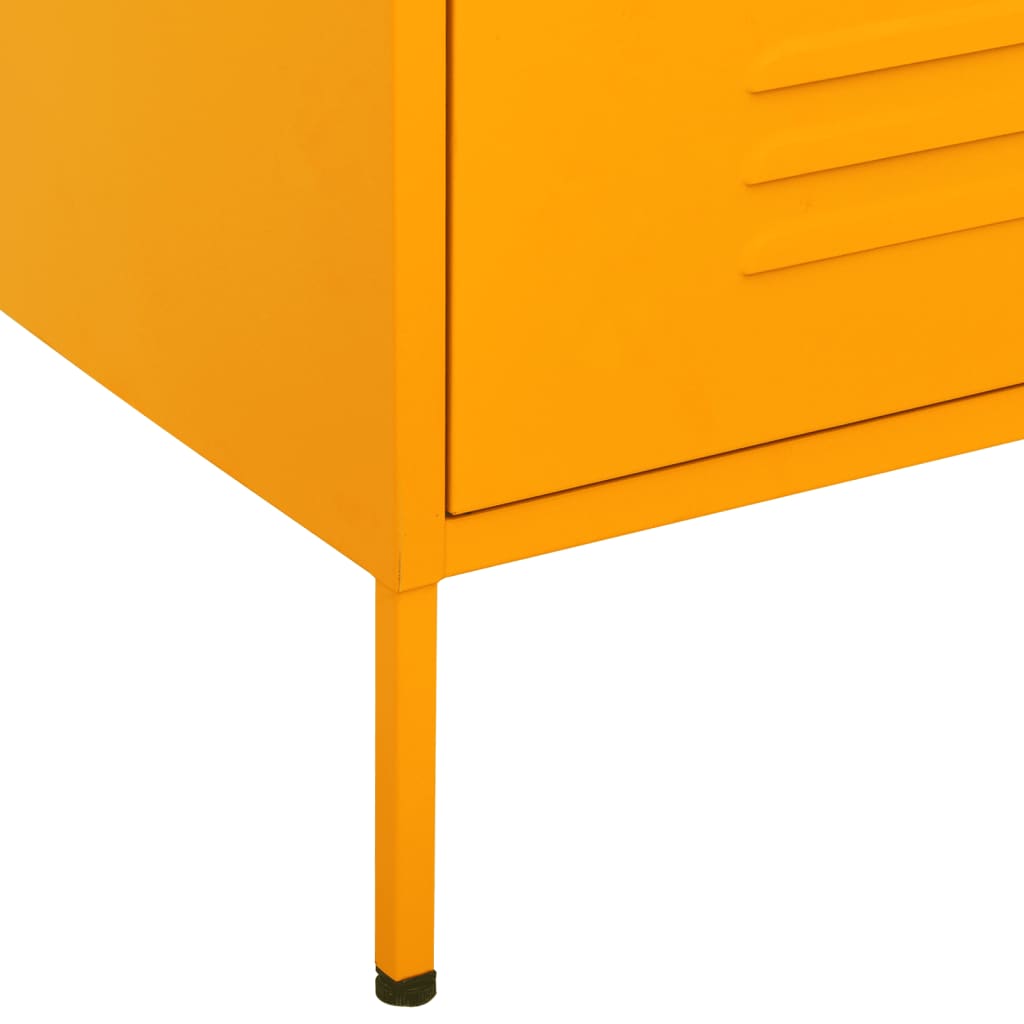 Lipasto sinapinkeltainen 80x35x101,5 cm teräs - Sisustajankoti.fi