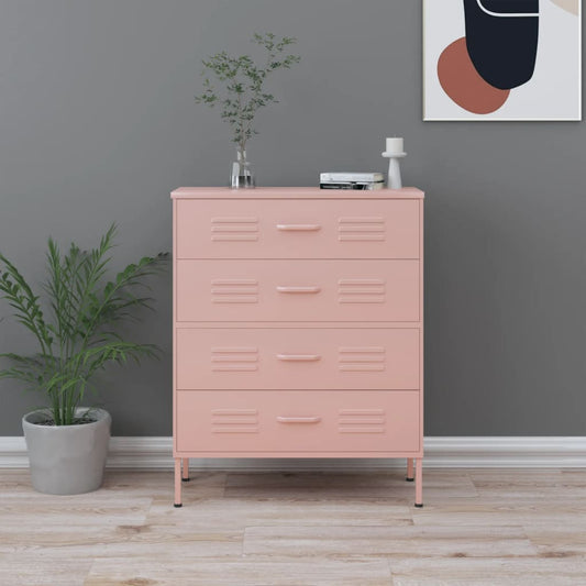 Lipasto pinkki 80x35x101,5 cm teräs - Sisustajankoti.fi
