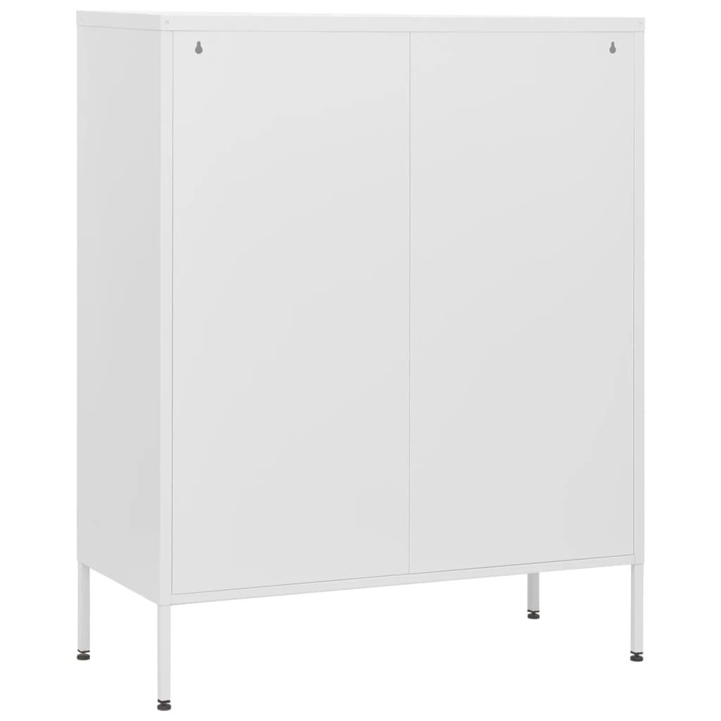 Lipasto valkoinen 80x35x101,5 cm teräs - Sisustajankoti.fi