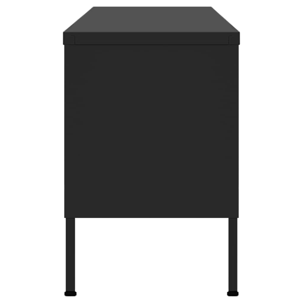 TV-taso musta 105x35x50 cm teräs - Sisustajankoti.fi