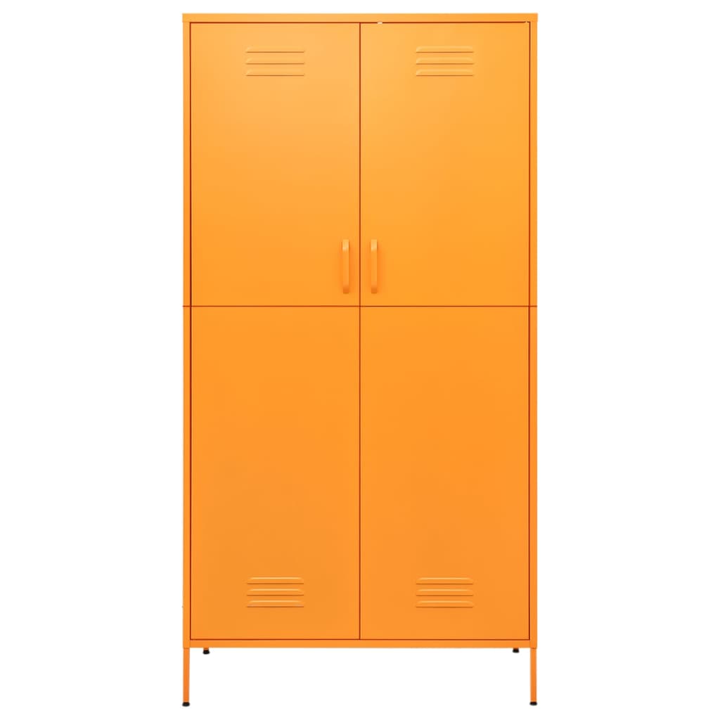 Vaatekaappi sinapinkeltainen 90x50x180 cm teräs - Sisustajankoti.fi