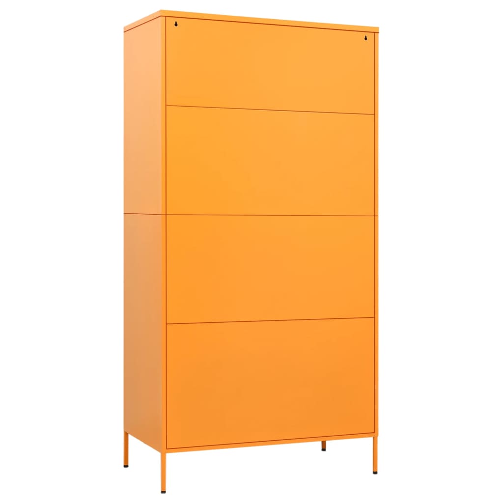 Vaatekaappi sinapinkeltainen 90x50x180 cm teräs - Sisustajankoti.fi