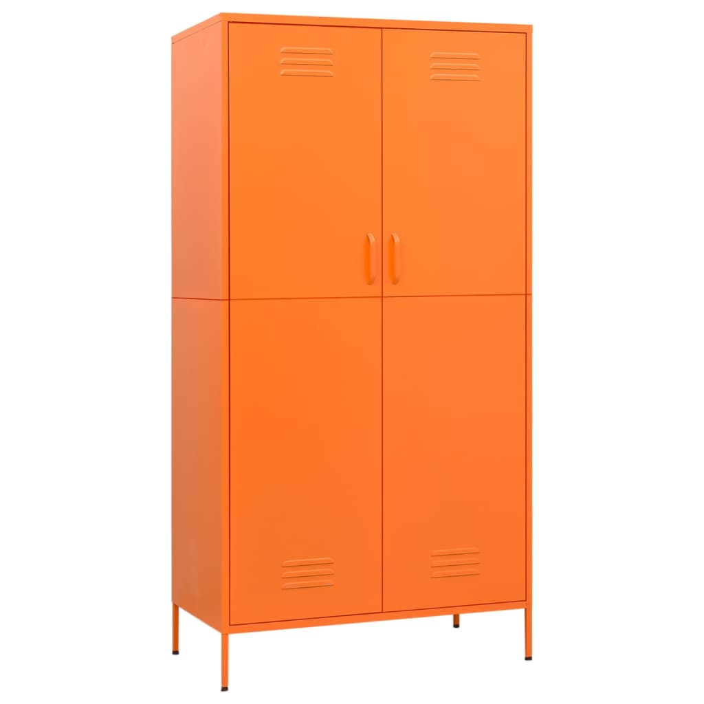 Vaatekaappi oranssi 90x50x180 cm teräs - Sisustajankoti.fi
