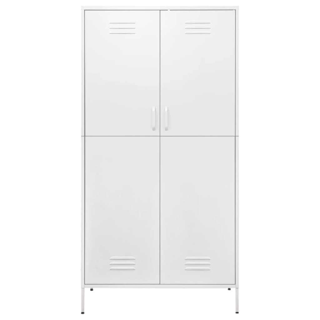 Vaatekaappi valkoinen 90x50x180 cm teräs - Sisustajankoti.fi