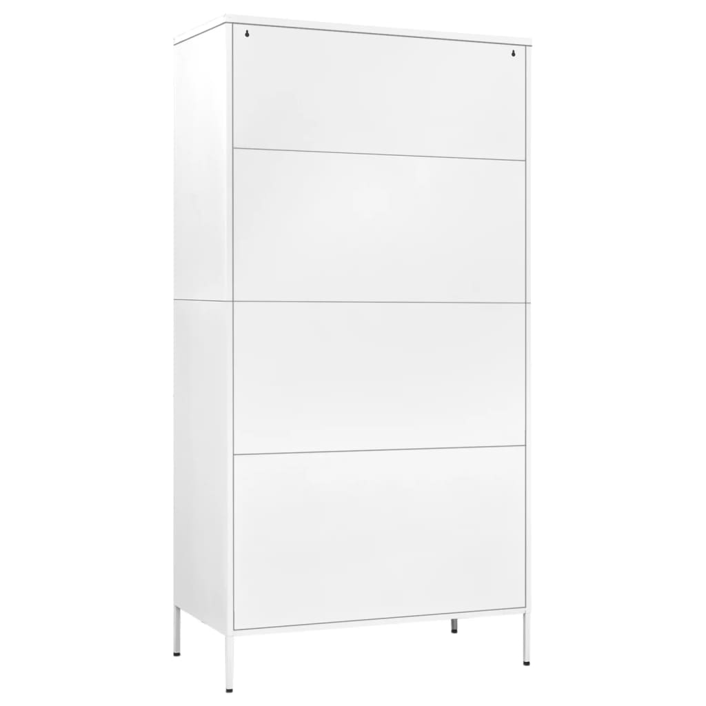 Vaatekaappi valkoinen 90x50x180 cm teräs - Sisustajankoti.fi