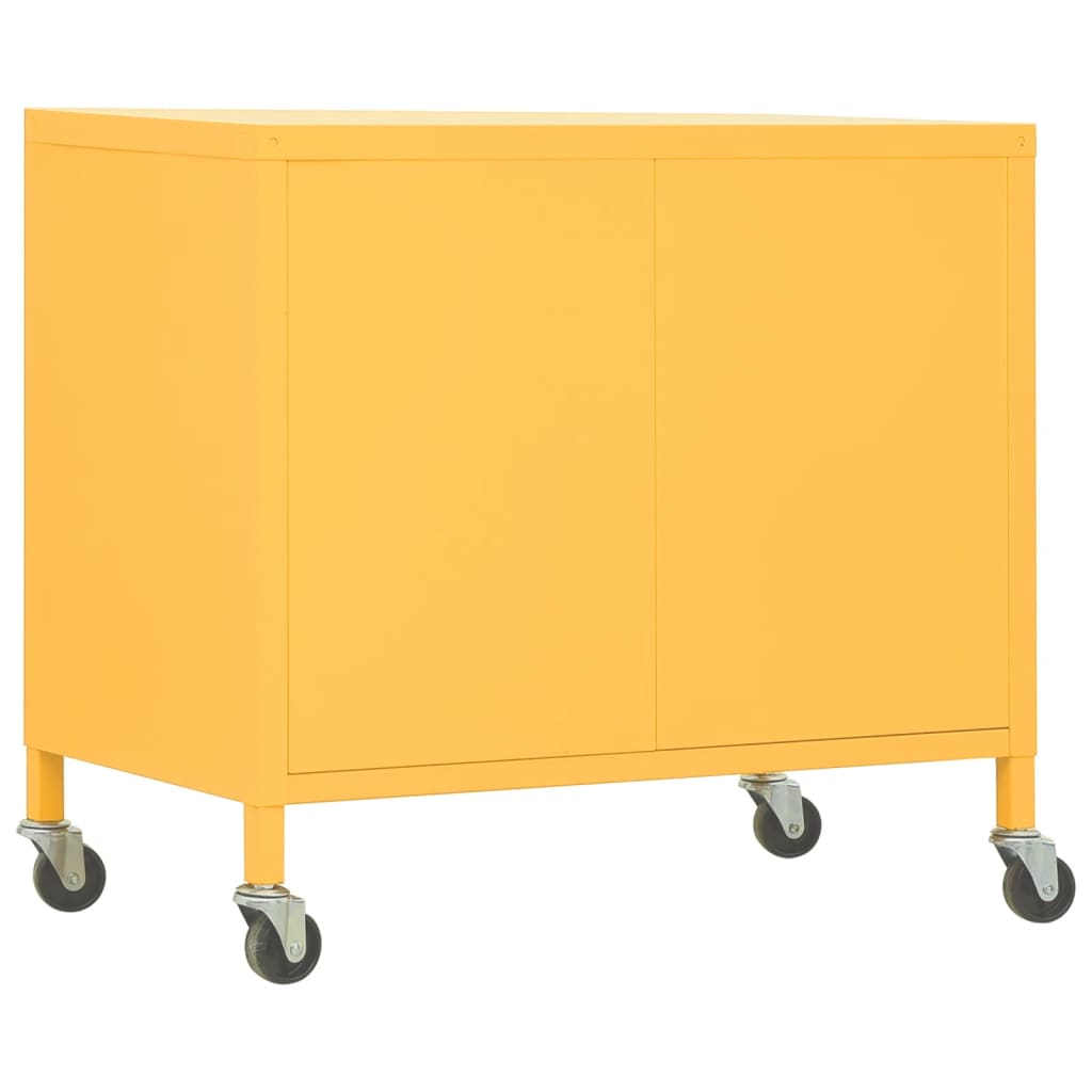 Varastokaappi sinapinkeltainen 60x35x49 cm teräs - Sisustajankoti.fi