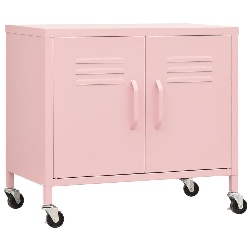 Varastokaappi pinkki 60x35x49 cm teräs - Sisustajankoti.fi