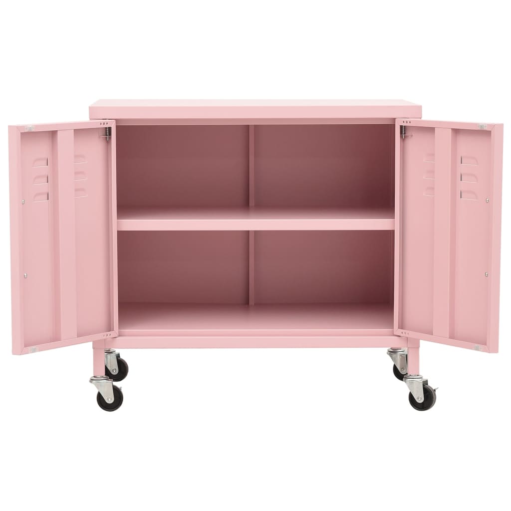 Varastokaappi pinkki 60x35x49 cm teräs - Sisustajankoti.fi