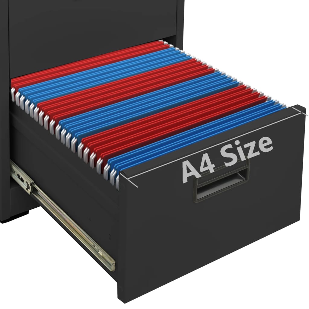 Arkistokaappi antrasiitti 46x62x102,5 cm teräs - Sisustajankoti.fi