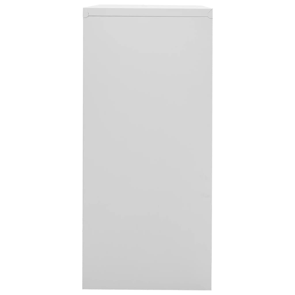Arkistokaappi vaaleanharmaa 90x46x103 cm teräs - Sisustajankoti.fi