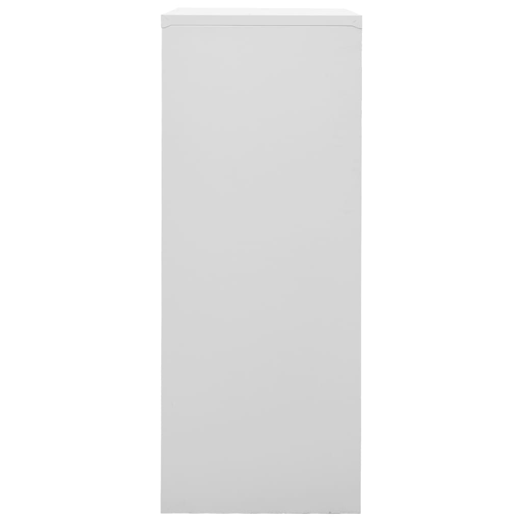 Toimistokaappi vaaleanharmaa 90x40x102 cm teräs - Sisustajankoti.fi