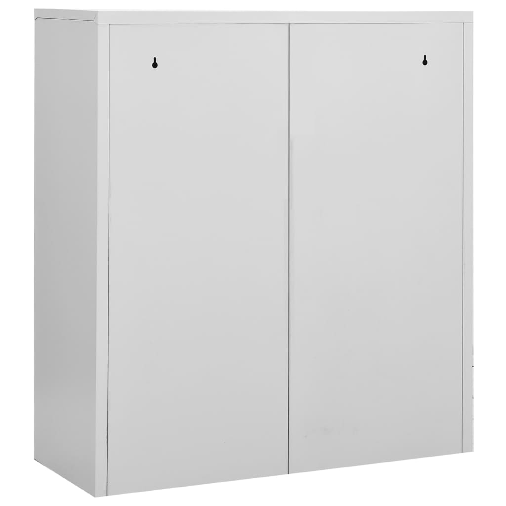 Toimistokaappi vaaleanharmaa 90x40x102 cm teräs - Sisustajankoti.fi