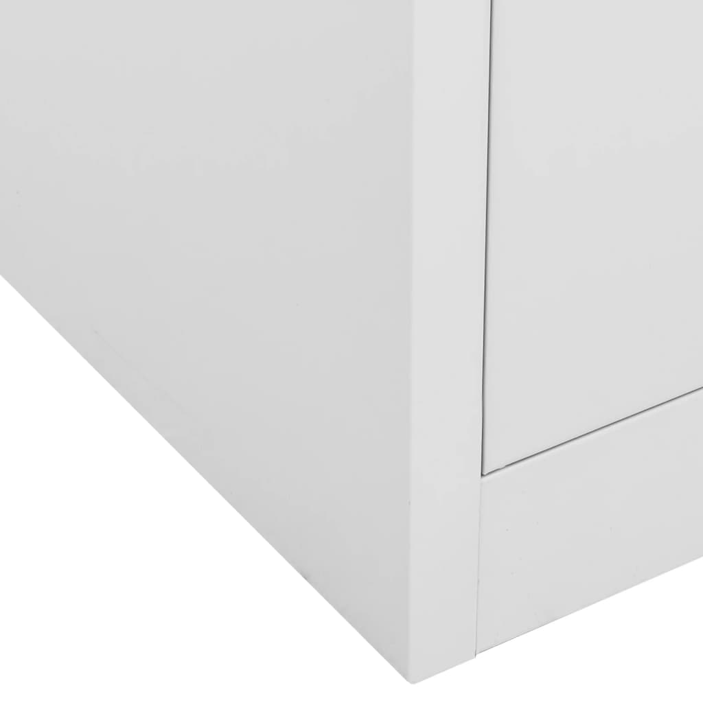 Toimistokaappi vaaleanharmaa 90x40x102 cm teräs - Sisustajankoti.fi