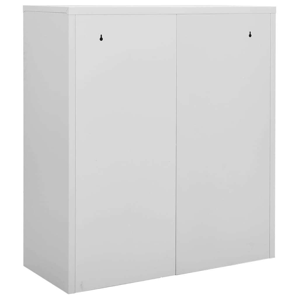 Toimistokaappi vaaleanharmaa 90x40x102 cm teräs - Sisustajankoti.fi