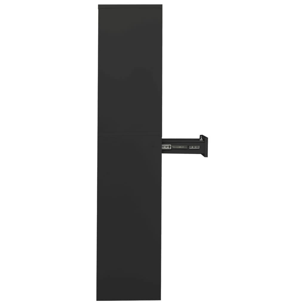 Toimistokaappi antrasiitti 90x40x180 cm teräs - Sisustajankoti.fi