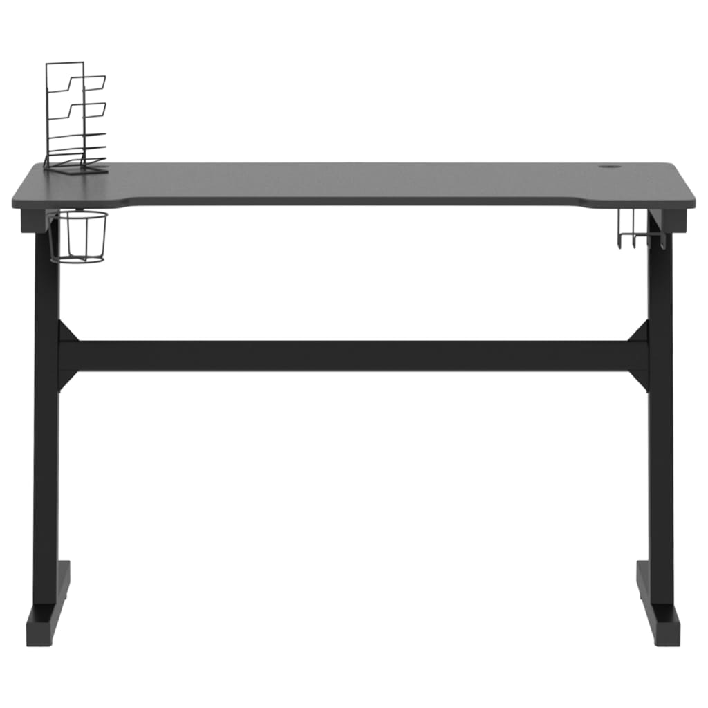 Pelipöytä LED-valot ja Z-muoto musta 110x60x75 cm - Sisustajankoti.fi