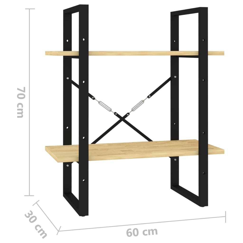 2-tasoinen kirjahylly 60x30x70 cm täysi mänty - Sisustajankoti.fi