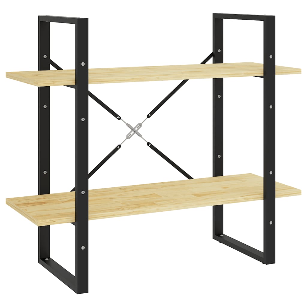2-tasoinen kirjahylly 80x30x70 cm täysi mänty - Sisustajankoti.fi