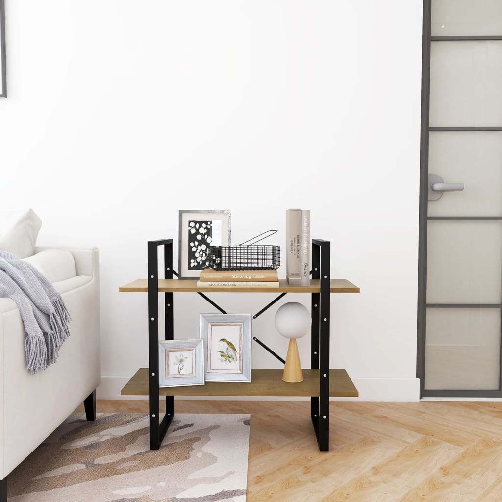 2-tasoinen kirjahylly ruskea 80x30x70 cm täysi mänty - Sisustajankoti.fi