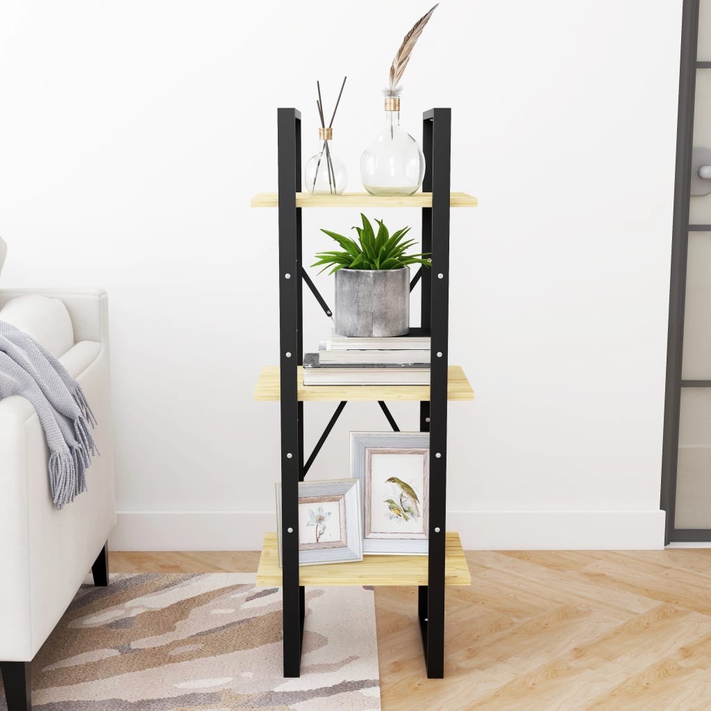 3-tasoinen kirjahylly 40x30x105 cm täysi mänty - Sisustajankoti.fi