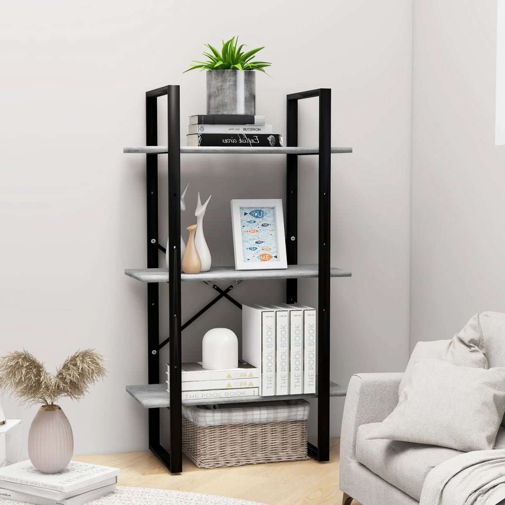 Varastohylly betoninharmaa 60x30x105 cm - Sisustajankoti.fi