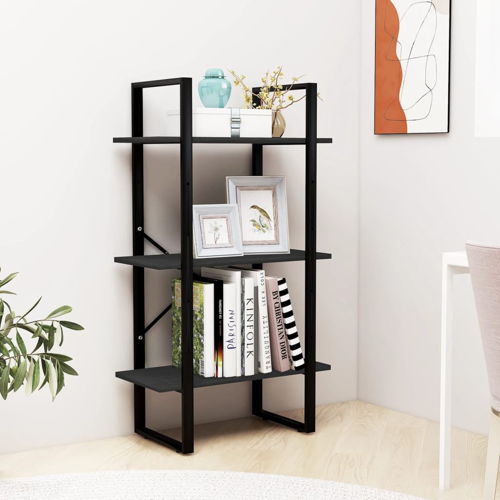 Varastohylly musta 60x30x105 cm täysi mänty - Sisustajankoti.fi