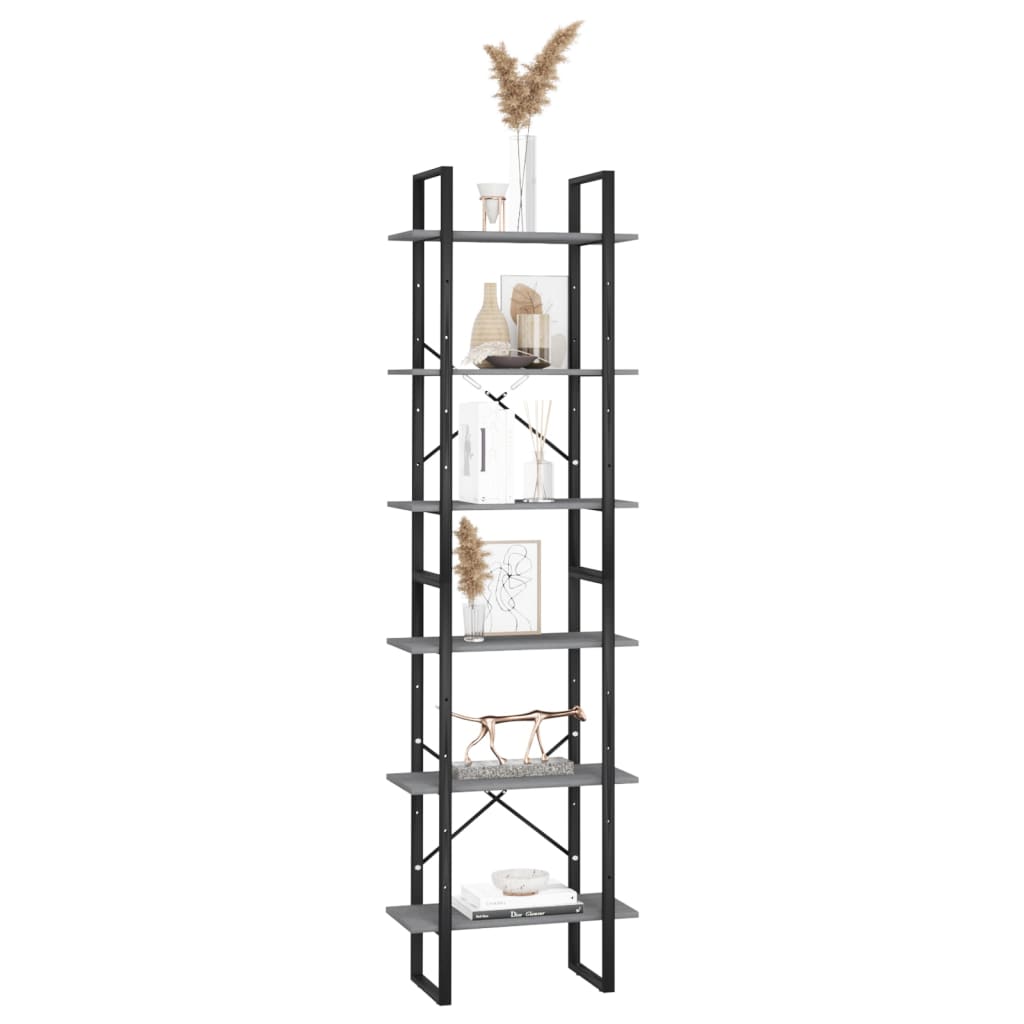 Säilytyshylly harmaa 60x30x210 cm täysi mänty - Sisustajankoti.fi