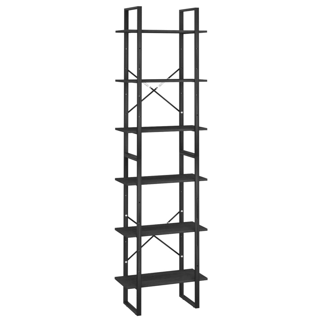 Säilytyshylly musta 60x30x210 cm täysi mänty - Sisustajankoti.fi