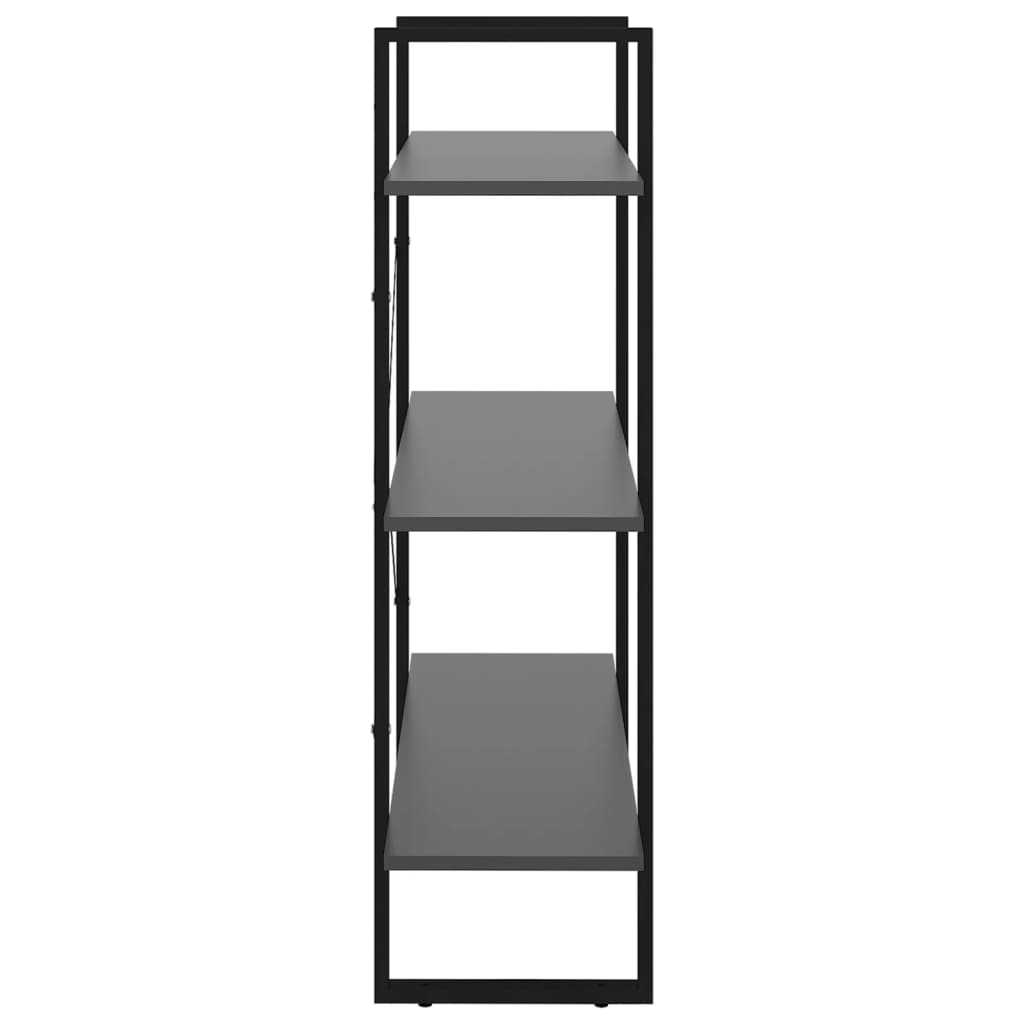 Kirjahylly harmaa 80x30x105 cm lastulevy - Sisustajankoti.fi