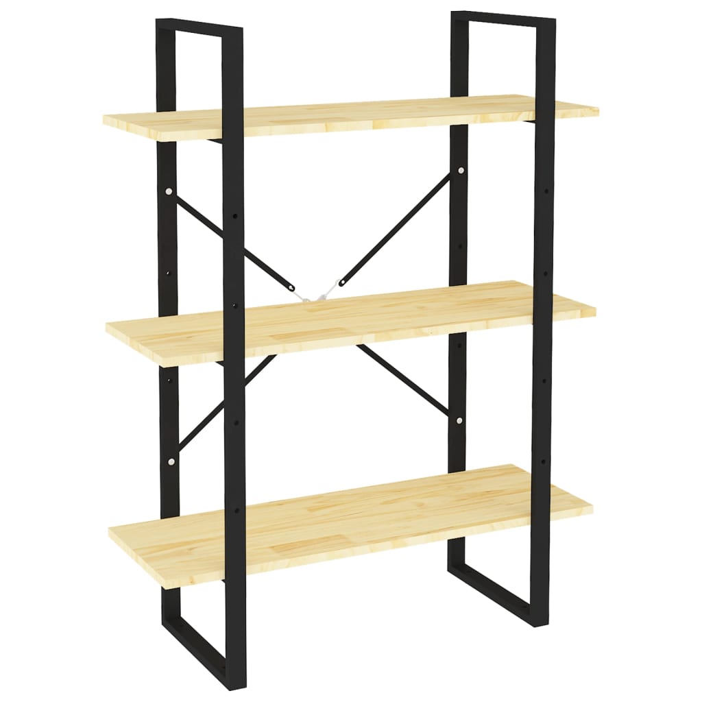 3-tasoinen kirjahylly 80x30x105 cm täysi mänty - Sisustajankoti.fi