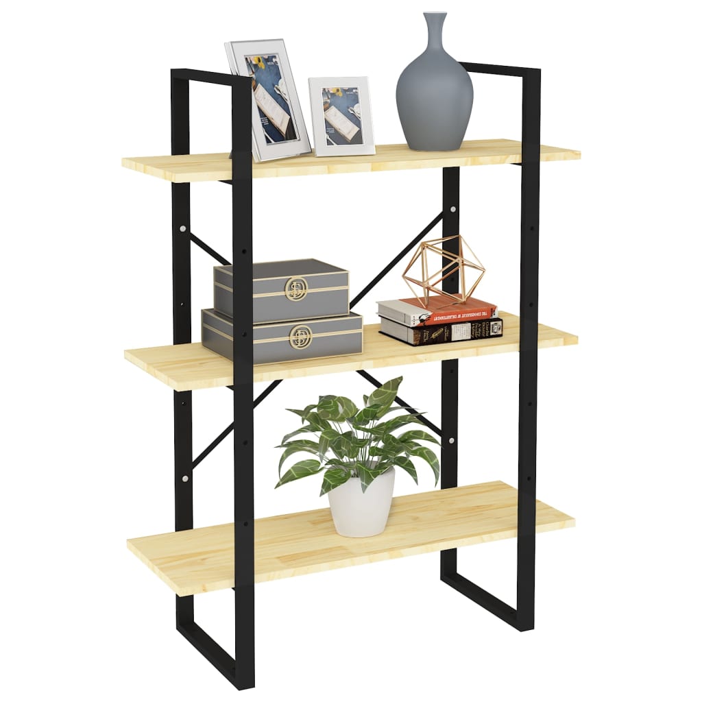 3-tasoinen kirjahylly 80x30x105 cm täysi mänty - Sisustajankoti.fi