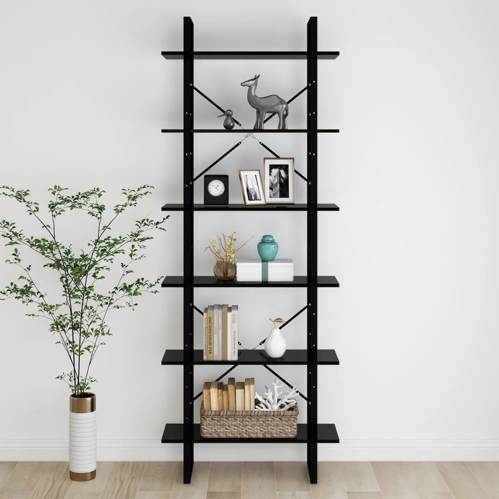 Korkea kaappi musta 80x30x210 cm lastulevy - Sisustajankoti.fi