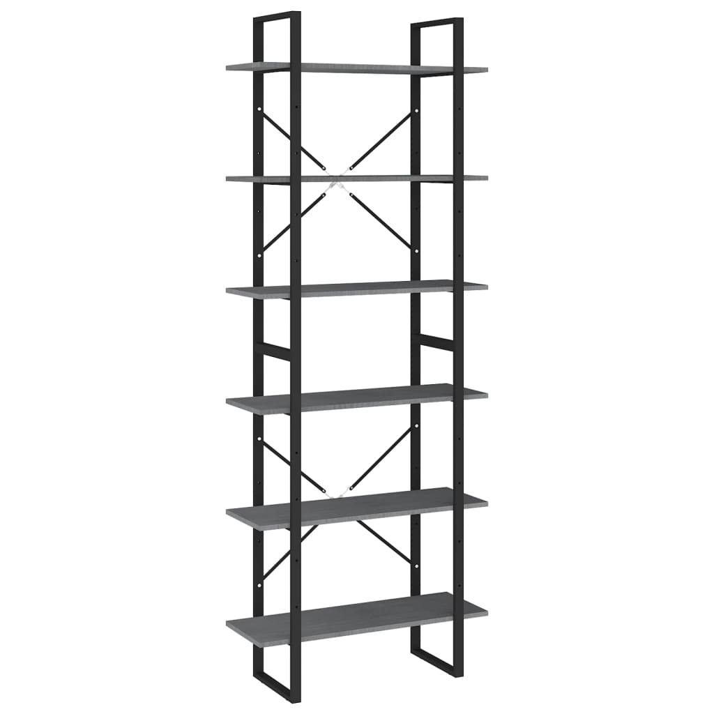 Korkea kaappi harmaa 80x30x210 cm täysi mänty - Sisustajankoti.fi