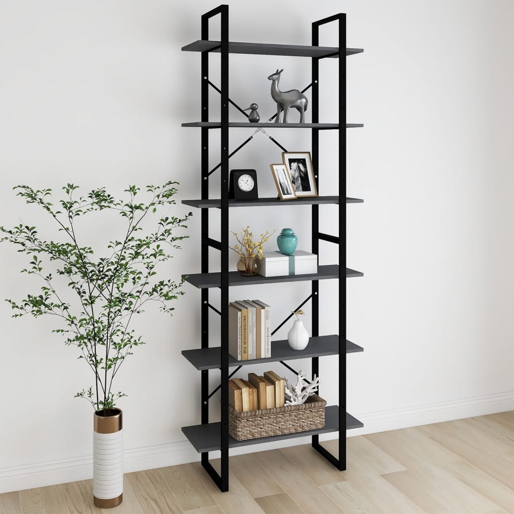 Korkea kaappi harmaa 80x30x210 cm täysi mänty - Sisustajankoti.fi