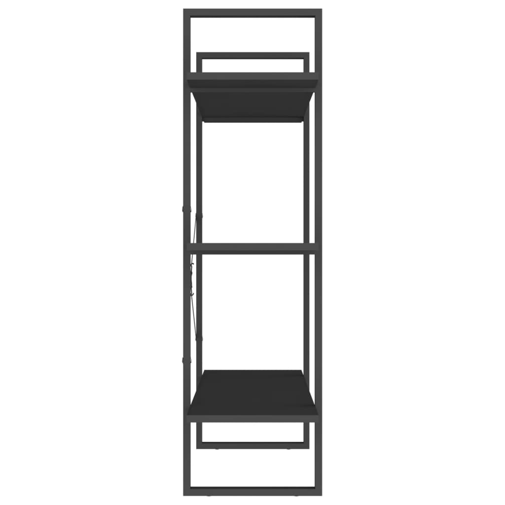 Kirjahylly musta 100x30x105 cm lastulevy - Sisustajankoti.fi