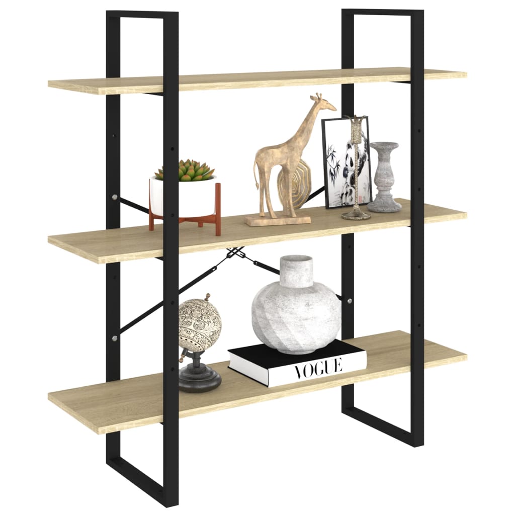 Kirjahylly Sonoma-tammi 100x30x105 cm lastulevy - Sisustajankoti.fi