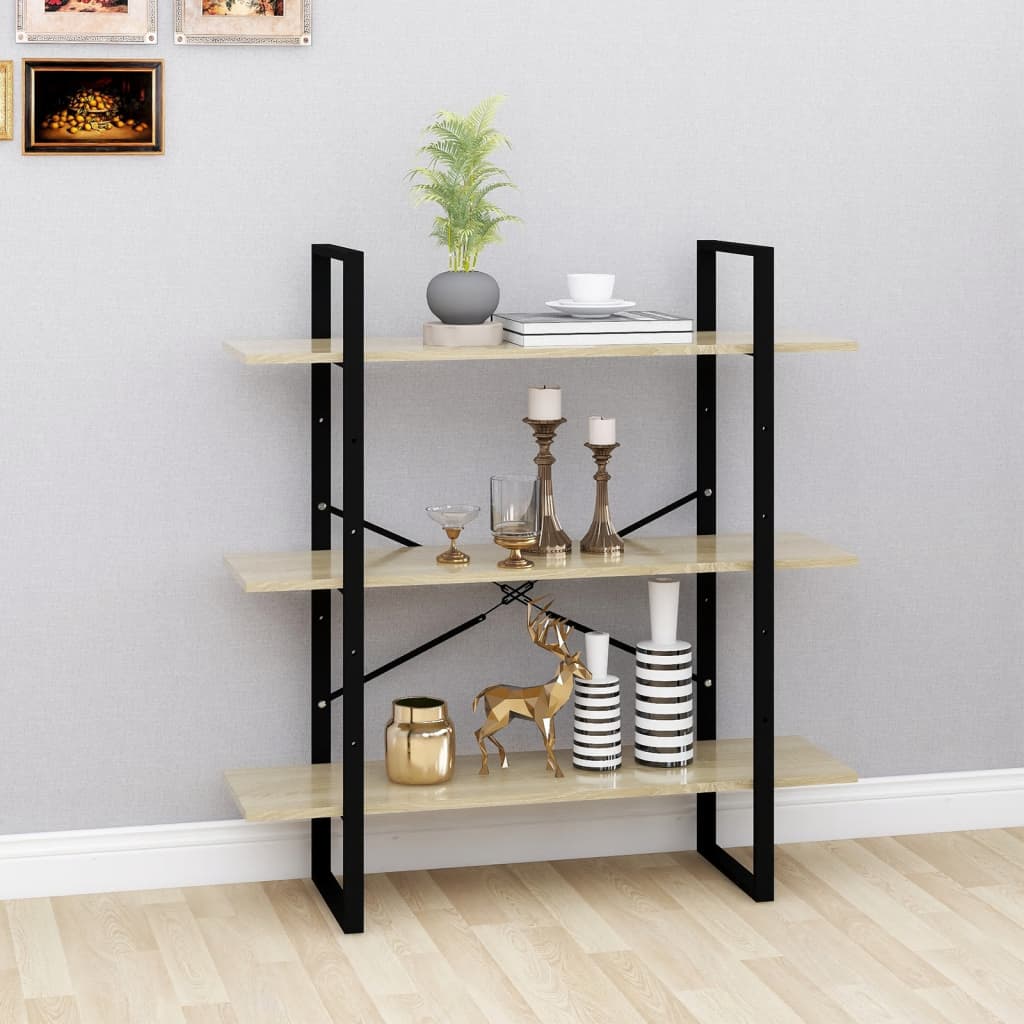 Kirjahylly Sonoma-tammi 100x30x105 cm lastulevy - Sisustajankoti.fi