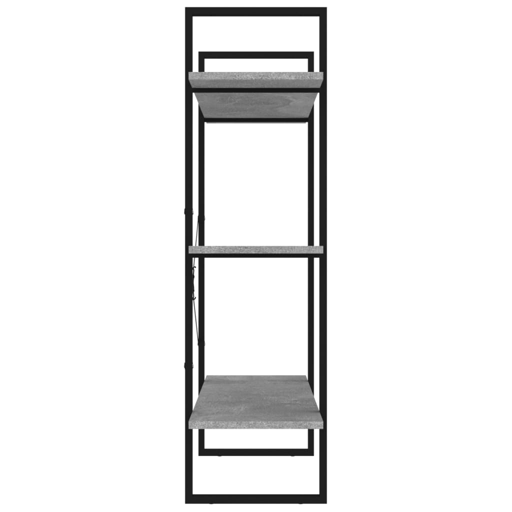 Kirjahylly betoninharmaa 100x30x105 cm lastulevy - Sisustajankoti.fi