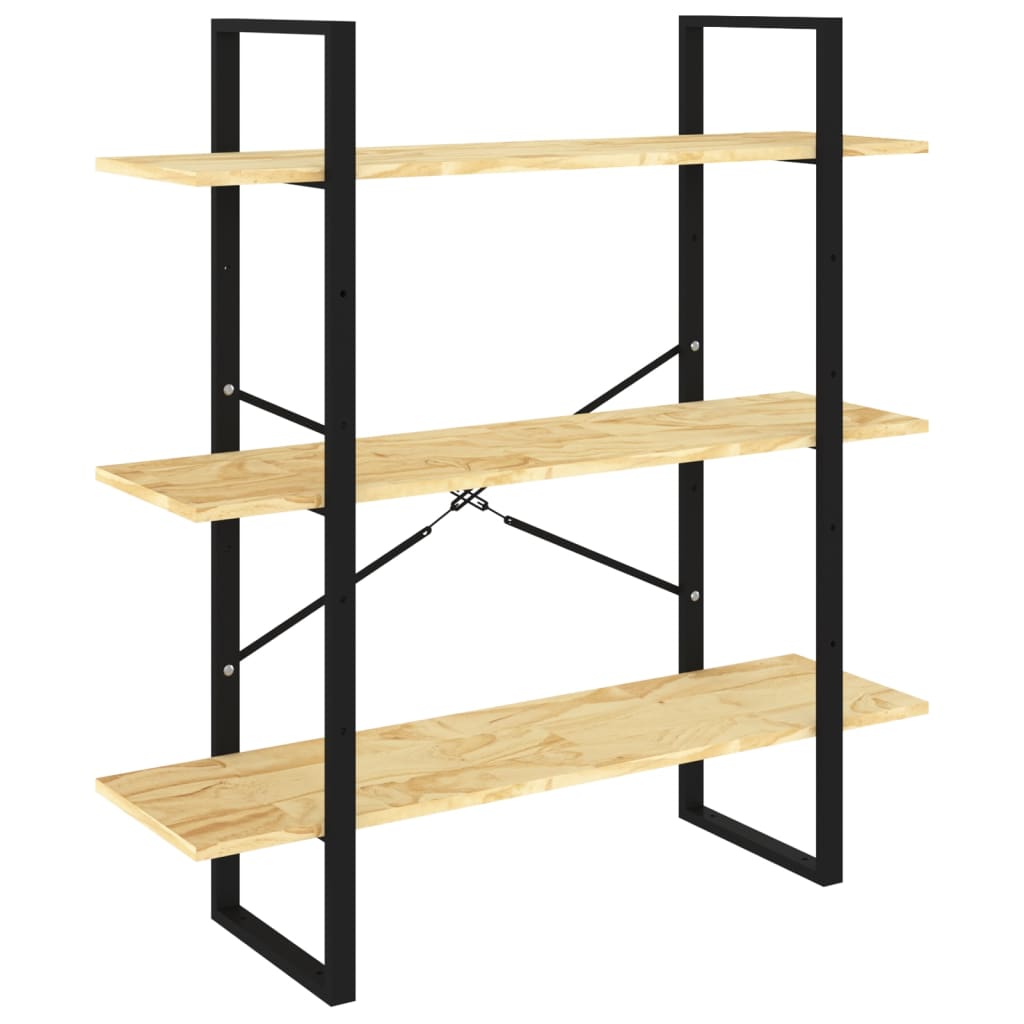 3-tasoinen kirjahylly 100x30x105 cm täysi mänty - Sisustajankoti.fi