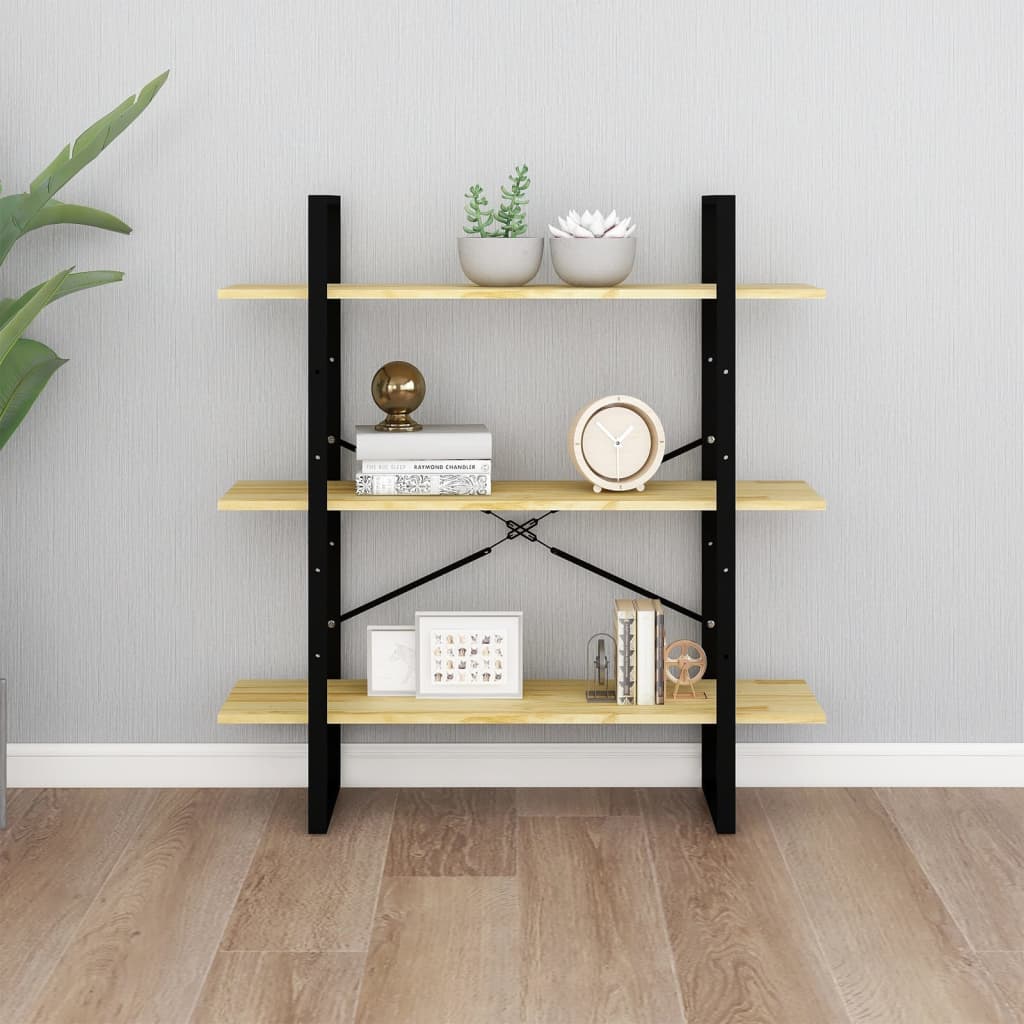 3-tasoinen kirjahylly 100x30x105 cm täysi mänty - Sisustajankoti.fi