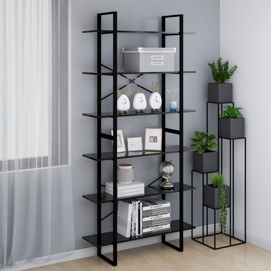 Korkea kaappi musta 100x30x210 cm lastulevy - Sisustajankoti.fi