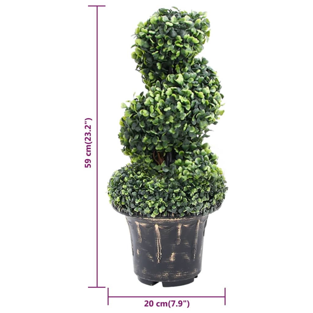 Tekokasvi puksipuuspiraali ruukulla vihreä 59 cm - Sisustajankoti.fi