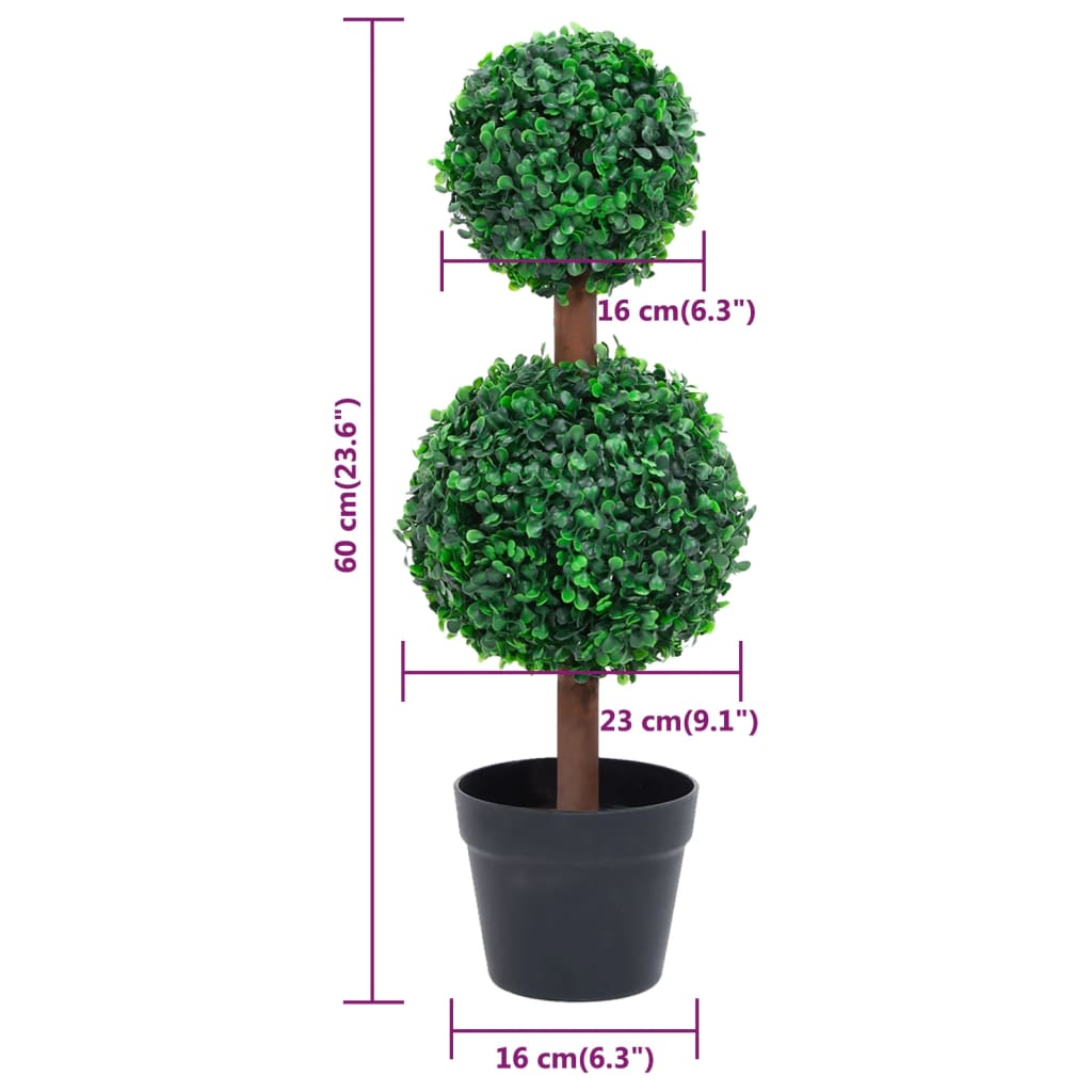 Tekokasvi puksipuu ruukulla pallonmuotoinen vihreä 60 cm - Sisustajankoti.fi