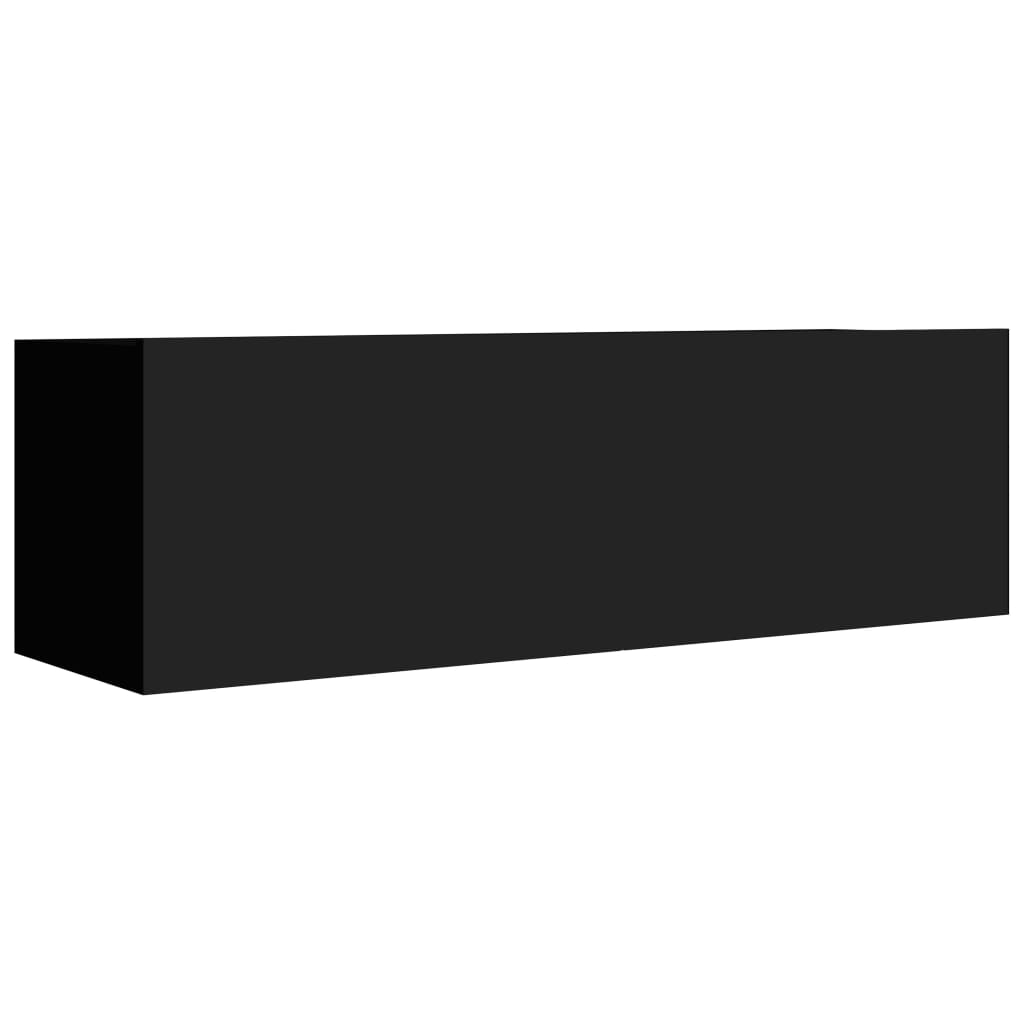 TV-tasot 4 kpl musta 100x30x30 cm lastulevy - Sisustajankoti.fi