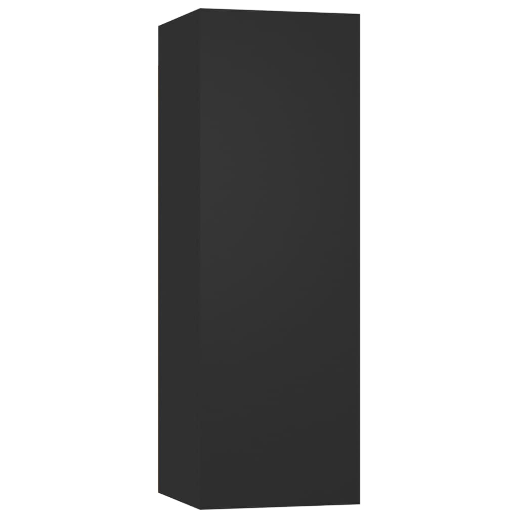 TV-tasot 4 kpl musta 30,5x30x90 cm lastulevy - Sisustajankoti.fi